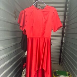 Zara Woman Evening Gown, Red Satin Medium